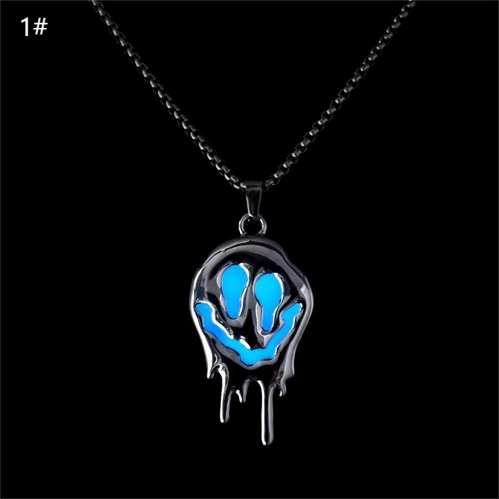 OMNI™ Zinc Alloy Halloween Glowing Ghost Grimace Necklace