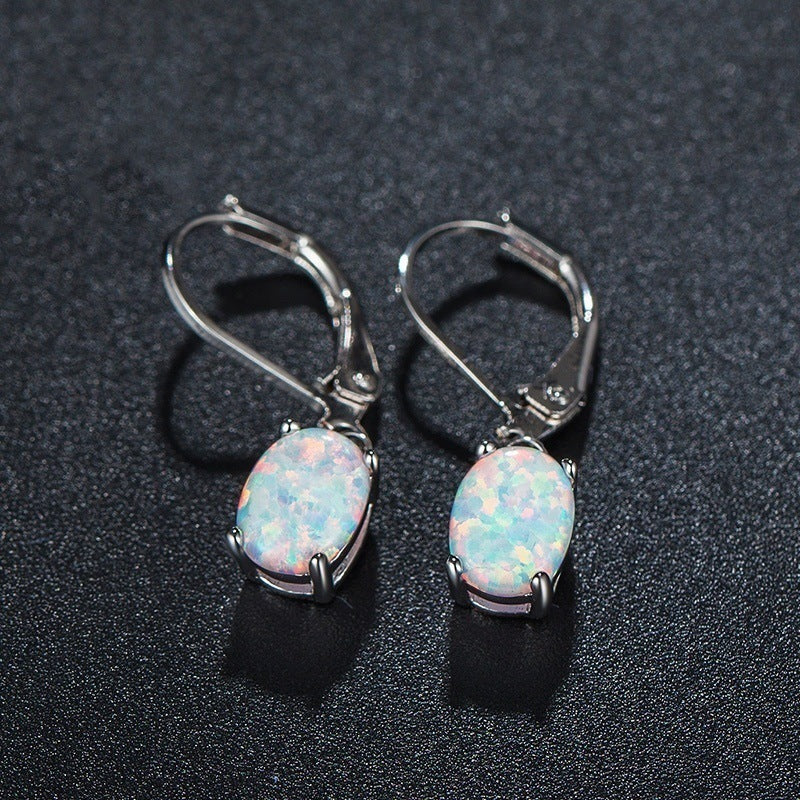 OMNI™ Four-claw Oval Opal Earrings