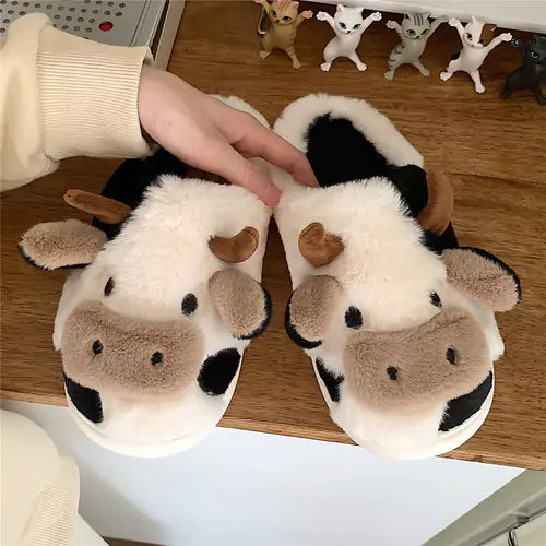 OMNI™ Cow Plush Animal Slippers