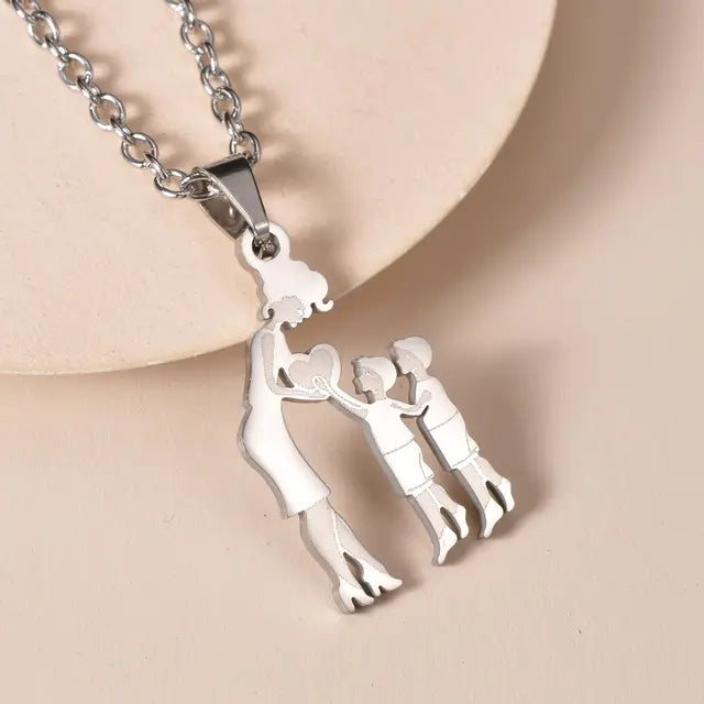 OMNI™ Family Silver Pendant Necklace