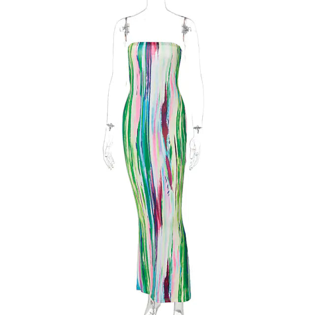 OMNI™ Long Strapless Summer Dress