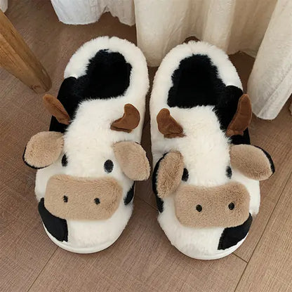 OMNI™ Cow Plush Animal Slippers