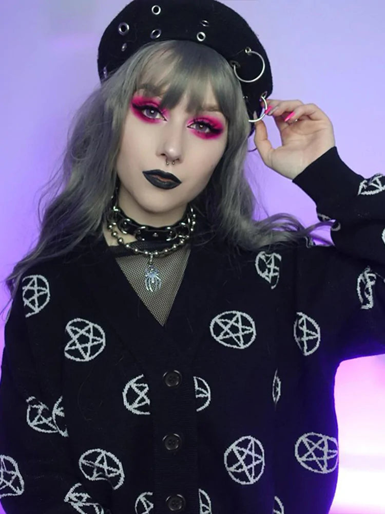 OMNI™ Gothic Pentagram Cardigan