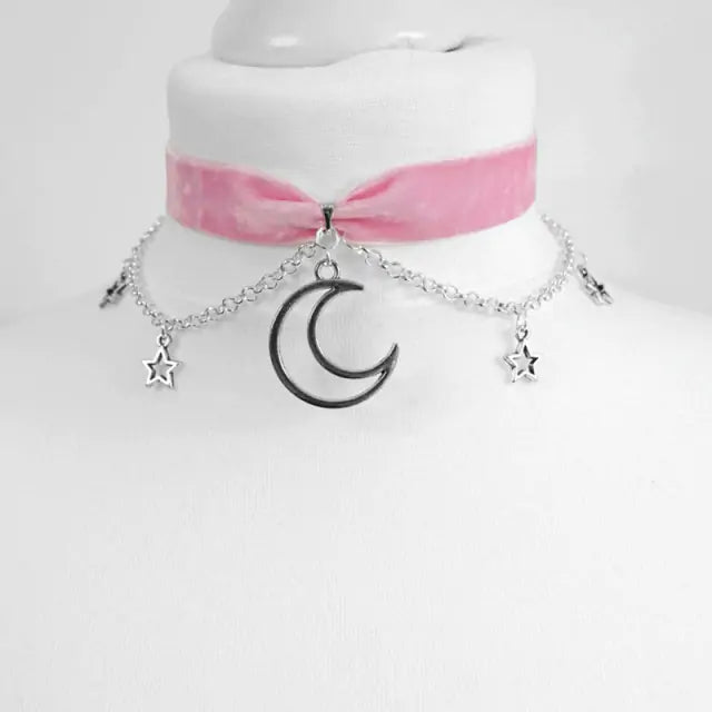 OMNI™ Black Crescent Moon Choker Necklace