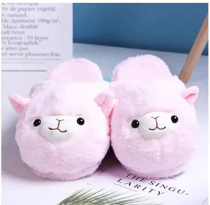 OMNI™ Fluffy Alpaca Plush Slippers