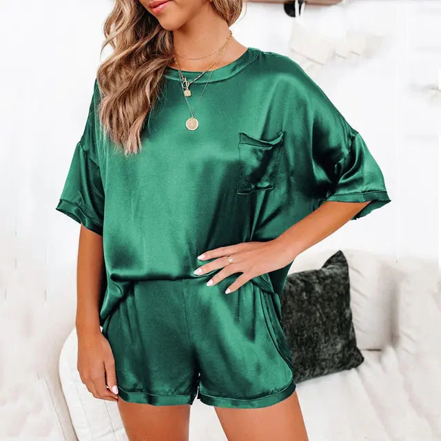 OMNI™ Summer Satin Pajamas Set