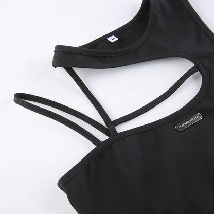 OMNI™ Sleeveless Crop Top Open-Back Blouse