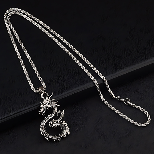 OMNI™ Titanium Steel Dragon Sword Pendant Necklace