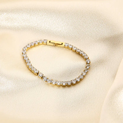 OMNI™ 18K Gold Plated Stainless Steel Zircon Bracelet