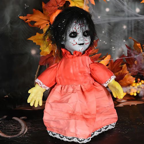 OMNI™ Voice/Touch Activated Walking Doll Halloween Decoration