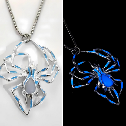 OMNI™ Zinc Alloy Halloween Luminous Spider Necklace
