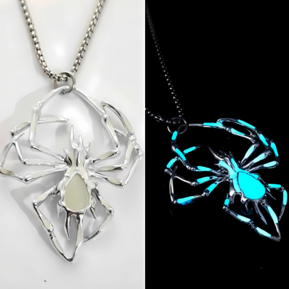 OMNI™ Zinc Alloy Halloween Luminous Spider Necklace