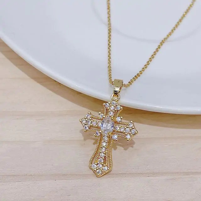 OMNI™ Luxury Zircon Cross Pendant Necklace