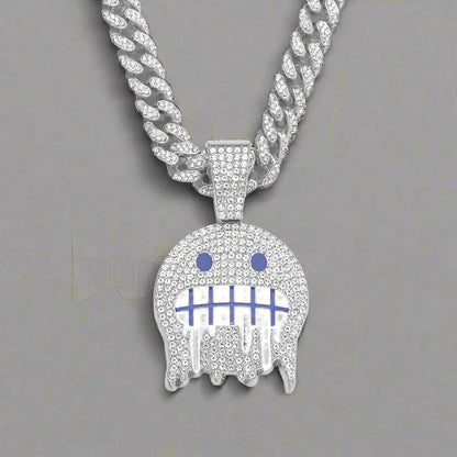 OMNI™ Full Diamond Cuban Link Ice Face Pendant Chain