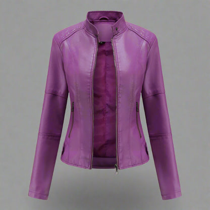 OMNI™ Women's Full-Zipped Leather Jacket