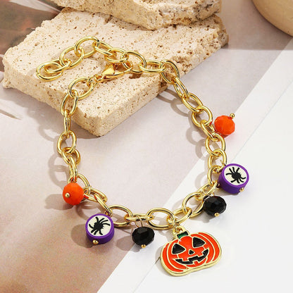 OMNI™ Pumpkin Skull Charm Halloween Bracelet