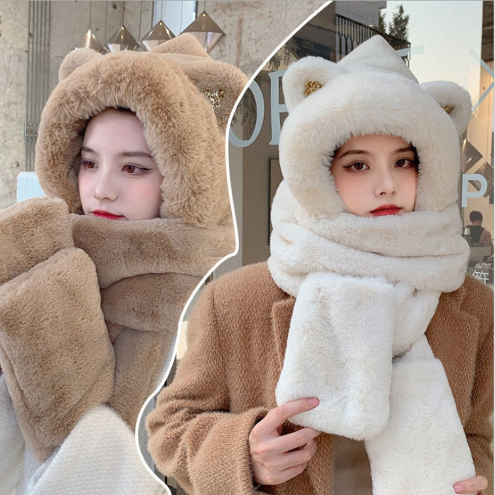 OMNI™ 2 in 1 USB Rechargeable Bear Plush Heating Hat