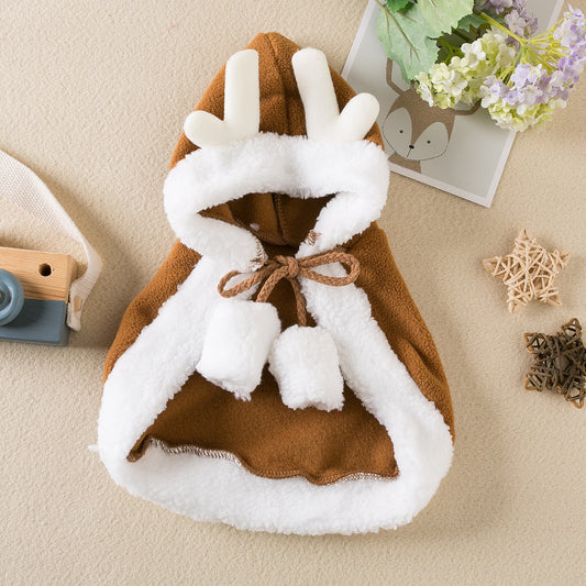 OMNI™ Plush Hooded Christmas Pets Cloak