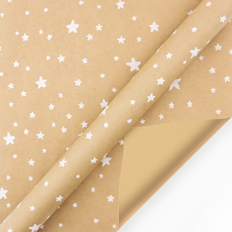 OMNI™ Old Gold and White Christmas Gift Wrapping Paper