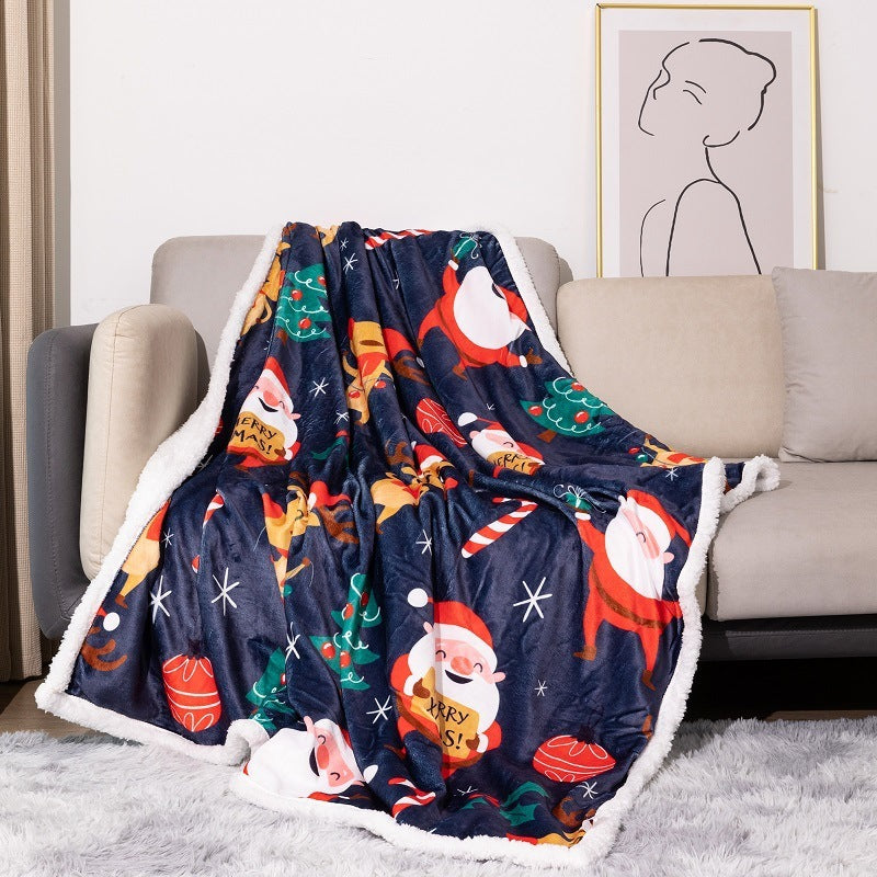 OMNI™ Double-Layered Christmas Flannel  Blanket