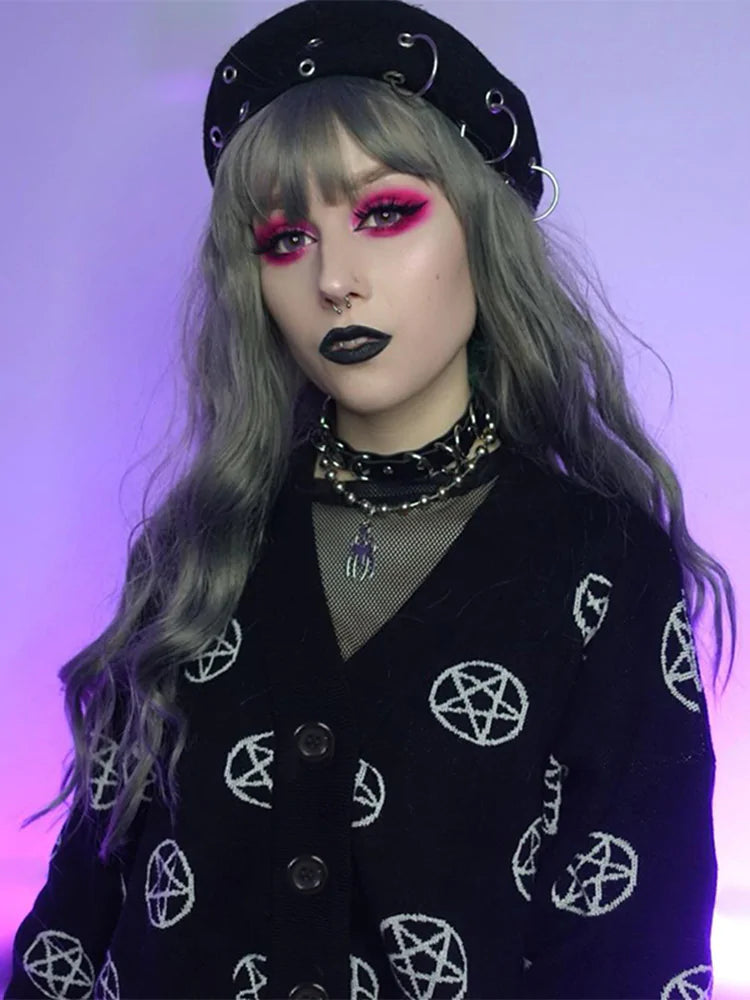 OMNI™ Gothic Pentagram Cardigan