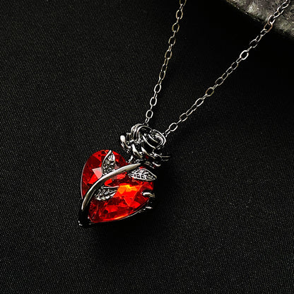 OMNI™ Tangled Rose and Crimson Heart Necklace