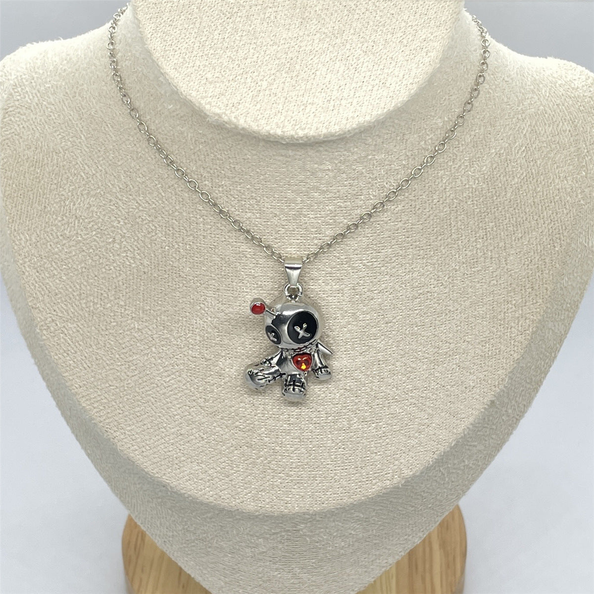 OMNI™ Red Heart Cartoon Voodoo Doll Necklace