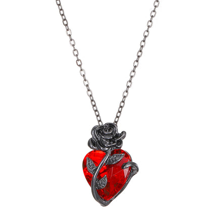 OMNI™ Tangled Rose and Crimson Heart Necklace