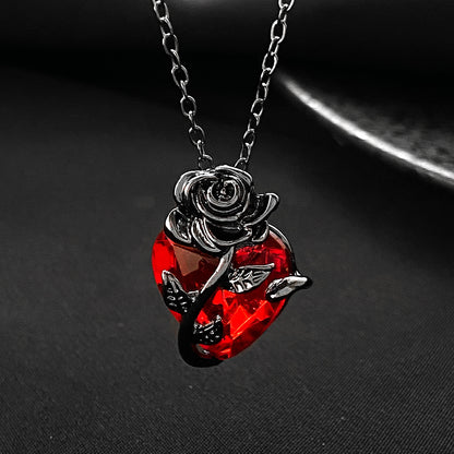 OMNI™ Tangled Rose and Crimson Heart Necklace