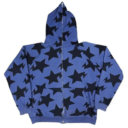 OMNI™ Star Print Unisex Zip Up Hoodie