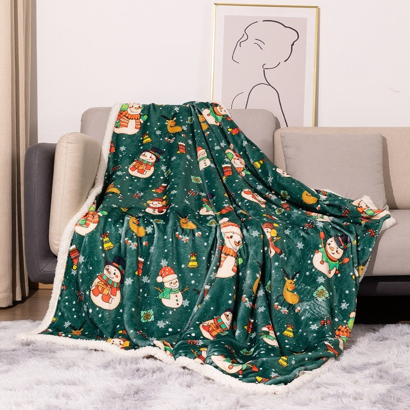 OMNI™ Double-Layered Christmas Flannel  Blanket