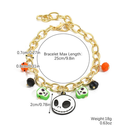 OMNI™ Pumpkin Skull Charm Halloween Bracelet