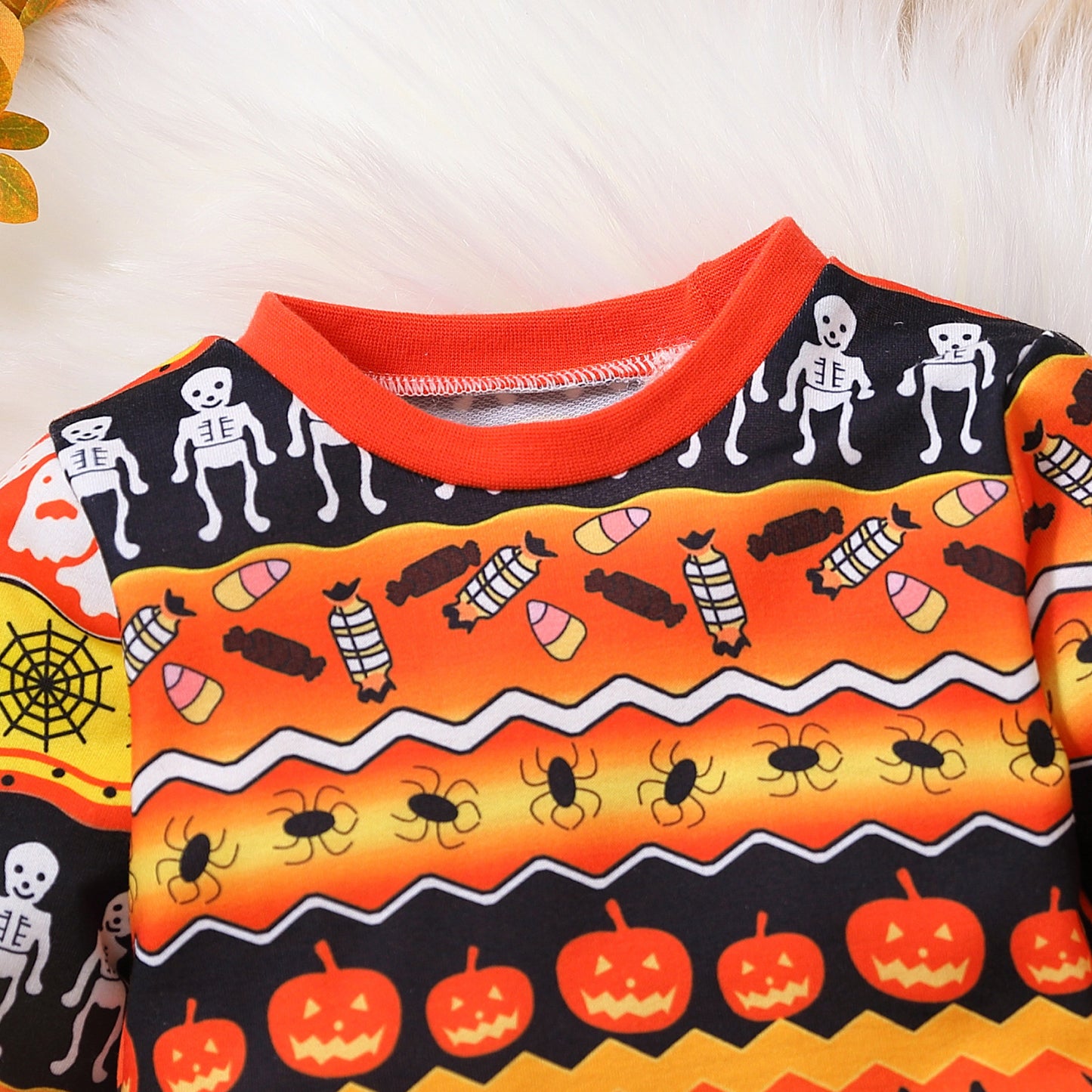 OMNI™ Pumpkin Printed Halloween Kids Pajamas Set