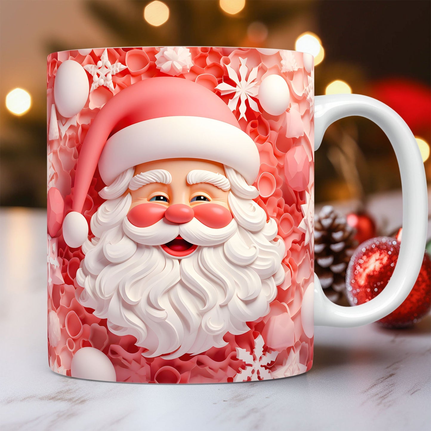 OMNI™ 3D Santa Claus Christmas Themed Ceramic Mug