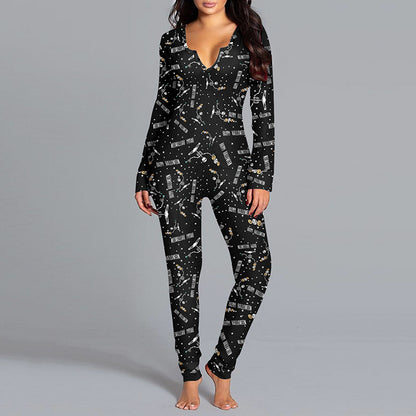 Omni™ Halloween Printed Long Sleeve Jumpsuit Pajamas