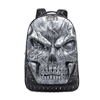 OMNI™ 3D Gothic Skull Thick Leather Large Capacity Backpack