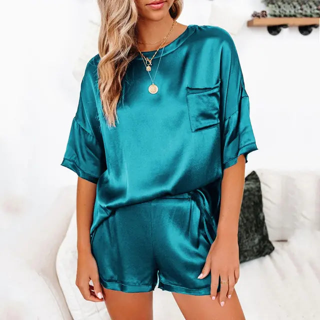 OMNI™ Summer Satin Pajamas Set