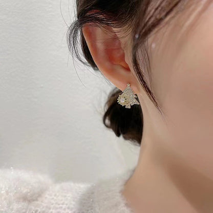 OMNI™ Rotatable Christmas Tree Rhinestone Stud Earrings