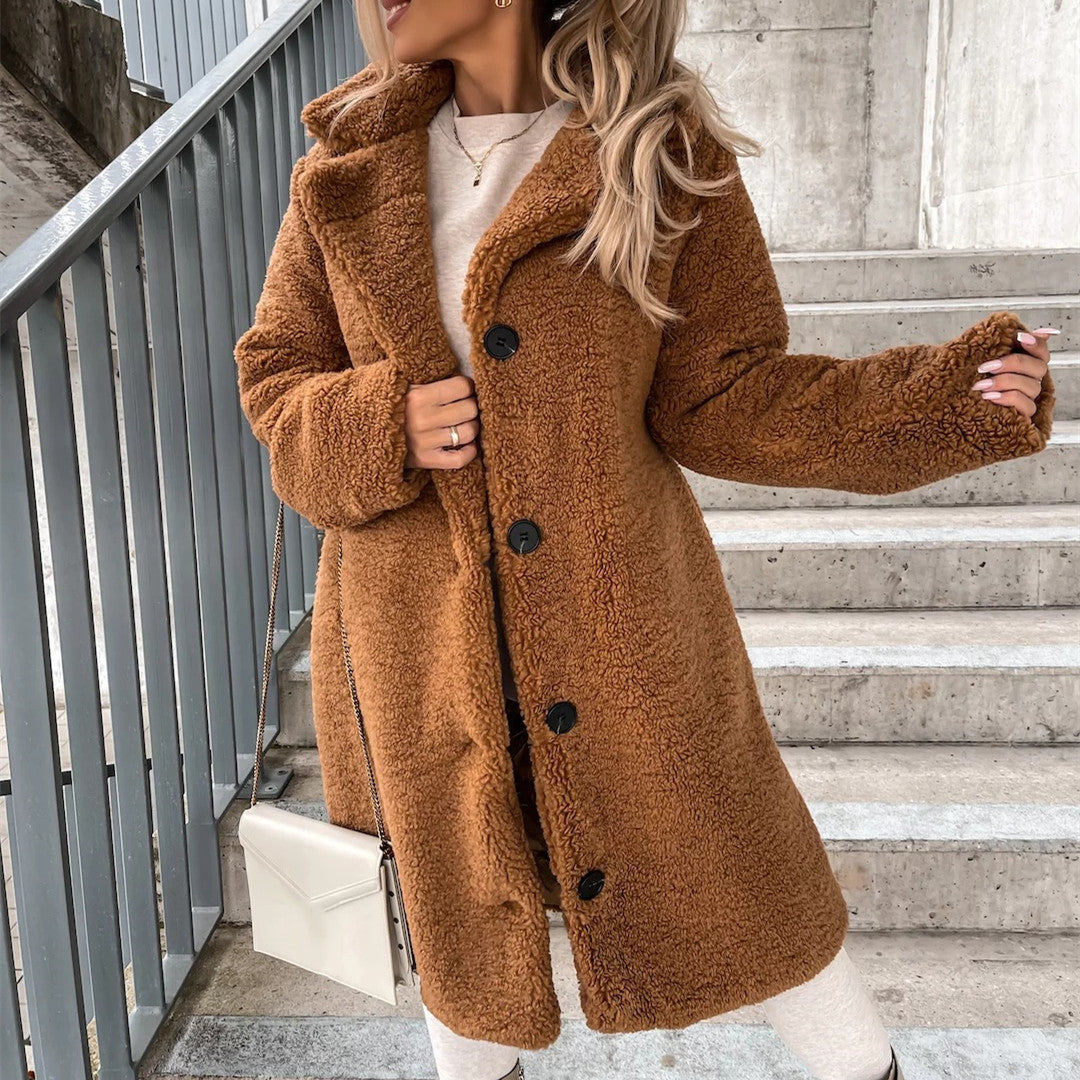 OMNI™ Women's Long-sleeved Plush Lapel Winter Jacket