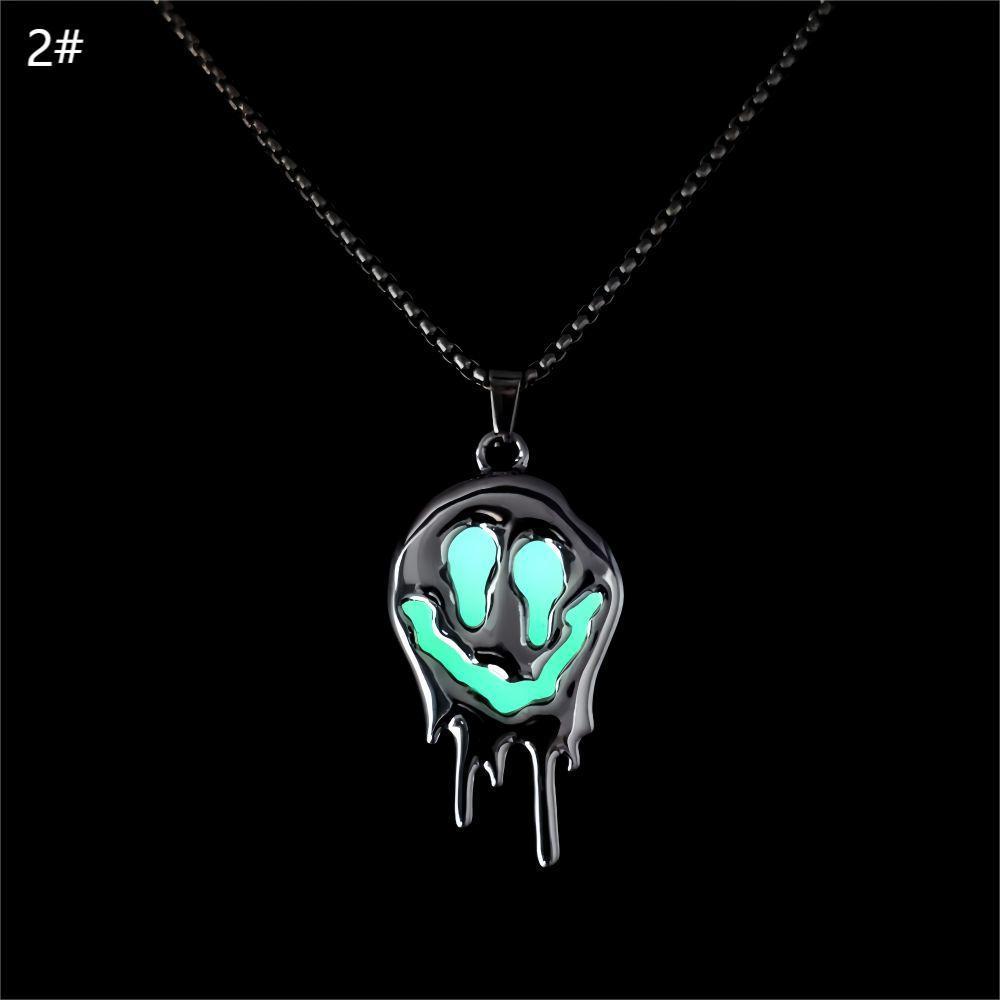 OMNI™ Zinc Alloy Halloween Glowing Ghost Grimace Necklace