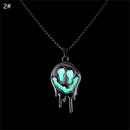 OMNI™ Zinc Alloy Halloween Glowing Ghost Grimace Necklace