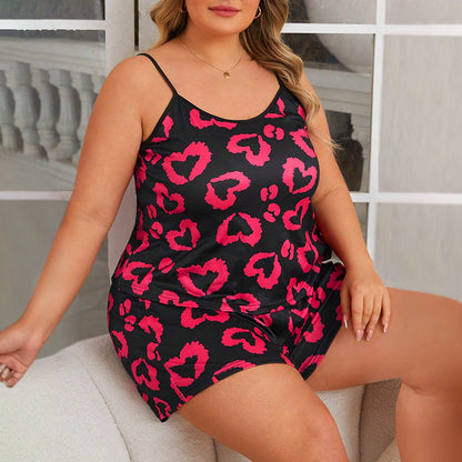 OMNI™ 2 Piece Women's Plus Sized Heart Pajamas
