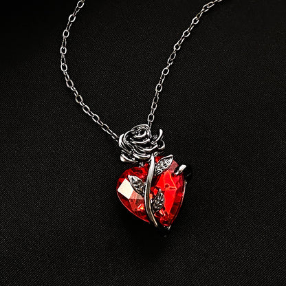 OMNI™ Tangled Rose and Crimson Heart Necklace