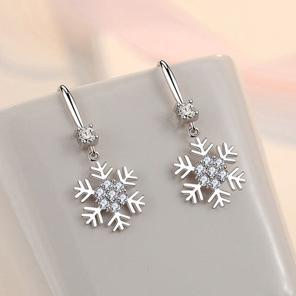 OMNI™ Rhinestone Snowflake Earrings