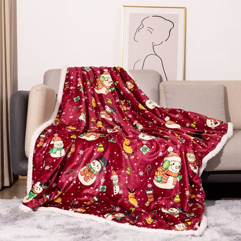 OMNI™ Double-Layered Christmas Flannel  Blanket