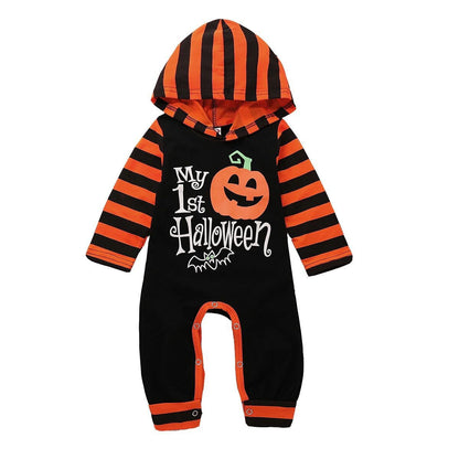 OMNI™ Long-sleeved Halloween Pumpkin Print Infant Romper