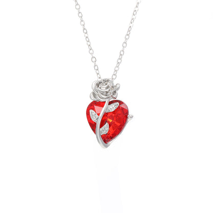 OMNI™ Tangled Rose and Crimson Heart Necklace