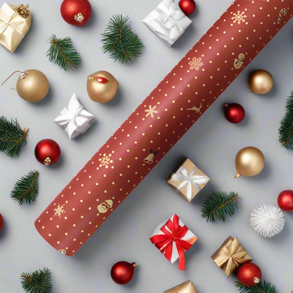 OMNI™ 2 Piece Vintage Stylish Christmas Themed Wrapping Paper