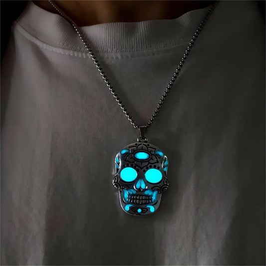 OMNI™ Halloween Luminous Skull Necklace