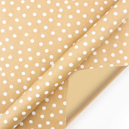 OMNI™ Old Gold and White Christmas Gift Wrapping Paper